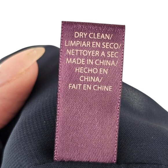 RACHEL Rachel Roy Navy Blue Light Weight Silk Blouse Sz S - Picture 7 of 9